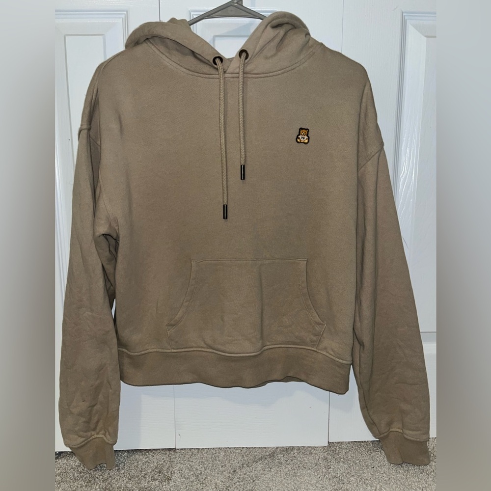 Tan Teddy Fresh logo Cropped Hoodie - size m
